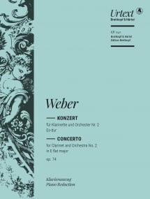 Weber: Clarinet Concerto No. 2 in E flat Opus 74 published by Breitkopf
