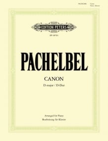 Pachelbel: Canon in D for Piano published by Peters