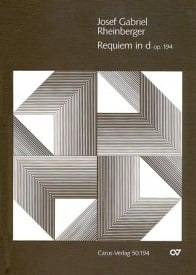 Rheinberger: Requiem in D Opus 194 published by Carus - Vocal Score