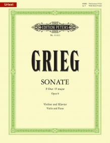 Grieg: Sonata No. 1 in F Opus 8 for Violin published by Peters Edition