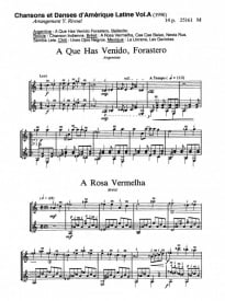 Chansons et Danses d'Amerique Latine Volume A for 2 Guitars published by Lemoine