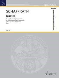 Schaffrath: Duetto in G minor for Bassoon published by Schott
