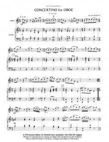 Ridout: Concertino for Oboe published by Emerson