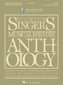 Singers Musical Theatre Anthology 3 Tenor published by Hal Leonard (Book/Online Audio)
