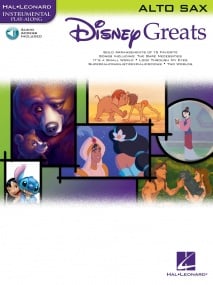 Disney Greats - Alto Saxophone published by Hal Leonard (Book/Online Audio)