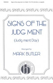 Butler: Signs Of The Judg Ment (Judg Ment Day) SATB published by Hinshaw