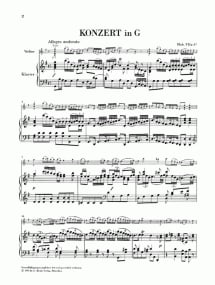 Haydn: Concerto in G Hob VIIa:4 for Violin published by Henle
