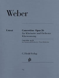 Weber: Concertino in Eb Opus 26 for Clarinet published by Henle