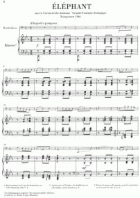 Saint-Saens: ''Elephant'' from ''The Carnival of the Animals'' for Double Bass published by Henle