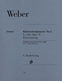 Weber: Concerto No 2 in Eb Opus 74 for Clarinet published by Henle