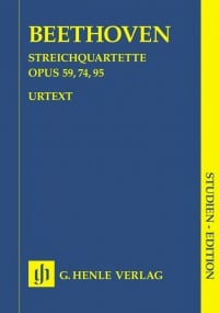 Beethoven: String Quartets Op.59, 74 & 95 (Study Score) published by Henle