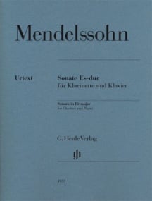 Mendelssohn: Sonata in Eb for Clarinet published by Henle