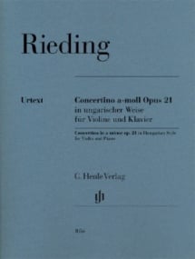Rieding: Concertino in Hungarian Style Opus 21 for Violin published by Henle