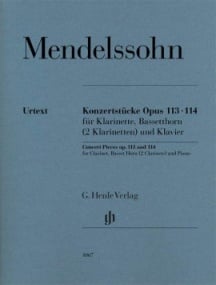 Mendelssohn: Concert Pieces Opus 113 & 114 for Clarinet published by Henle
