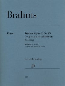 Brahms: Waltz Opus 39 No. 15 for Piano published by Henle