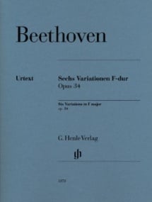 Beethoven: Six Variations in F Opus 34 for Piano published by Henle