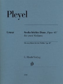 Pleyel: 6 Easy Duets Opus 48 for Violin published by Henle