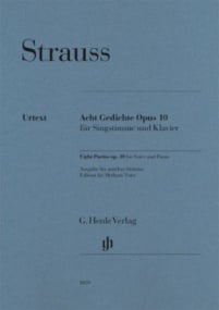 Strauss: Eight Poems Opus 10 for Medium Voice published by Henle
