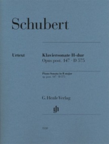 Schubert: Sonata in B major D575 for Piano published by Henle