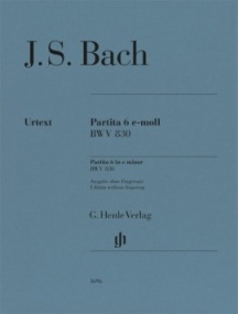 Bach: Partita No. 6 in E Minor (BWV 830) for Piano published by Henle (without fingering)