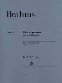 Brahms: Piano Quartet in C Minor Opus 60 published by Henle