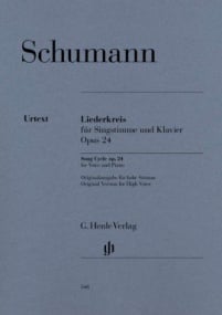 Schumann: Song Cycle Opus 24 for High Voice published by Henle
