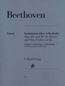 Beethoven: Variations on Folk Songs for Piano and Flute (Violin) published by Henle
