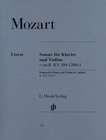 Mozart: Sonata in E Minor K304 (300c) for Violin published by Henle