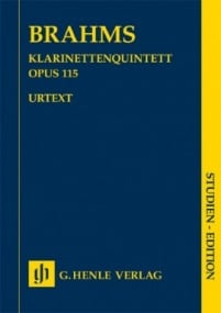 Brahms: Clarinet Quintet B minor Opus 115 (Study Score) published by Henle