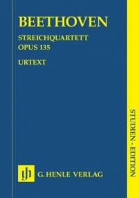 Beethoven: String Quartet Opus 135 (Study Score) published by Henle