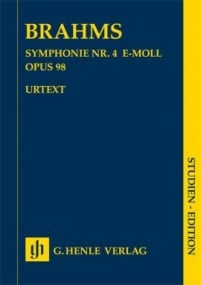 Brahms: Symphony No. 4 in E minor Opus 98 (Study Score) published by Henle