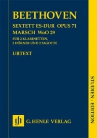 Beethoven: Sextet Opus 71 (Study Score) published by Henle