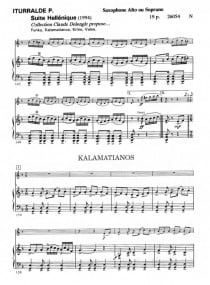 Iturralde: Suite Hellenique for Saxophone published by Lemoine