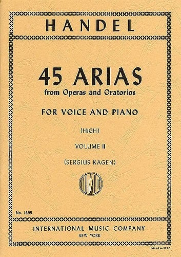 Handel: 45 Arias Volume 2 High Voice published by IMC