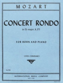 Mozart: Concert Rondo in Eb Major K371 for Horn in Eb published by IMC
