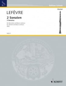 Lefevre: Two Sonatas for Clarinet published by Schott
