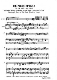 Wood: Concertino - Full Version for Tenor Horn published by R Smith