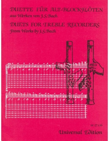 Bach: Duets from Works of J.S.Bach for Treble Recorder published by Universal