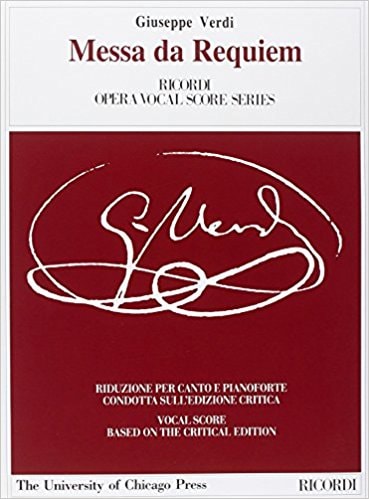 Verdi: Requiem published by Ricordi (Critical Edition) - Vocal Score