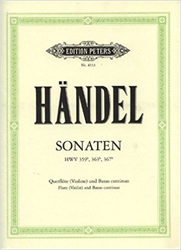 Handel: Complete Sonatas Volume 2 for Flute published by Peters