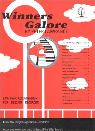 Winners Galore Piano Accompaniment for Descant Recorder published by Brasswind