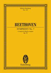 Beethoven: Symphony No 7 (Study Score) published by Eulenburg