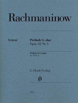 Rachmaninov: Prelude in G major Opus 32/5 for Piano published by Henle