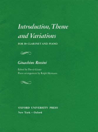 Rossini: Introduction Theme and Variations for Clarinet published by OUP
