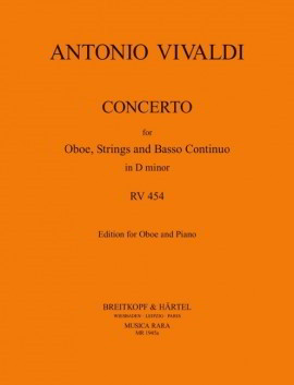 Vivaldi: Concerto in D minor RV454 for Oboe published by Breitkopf