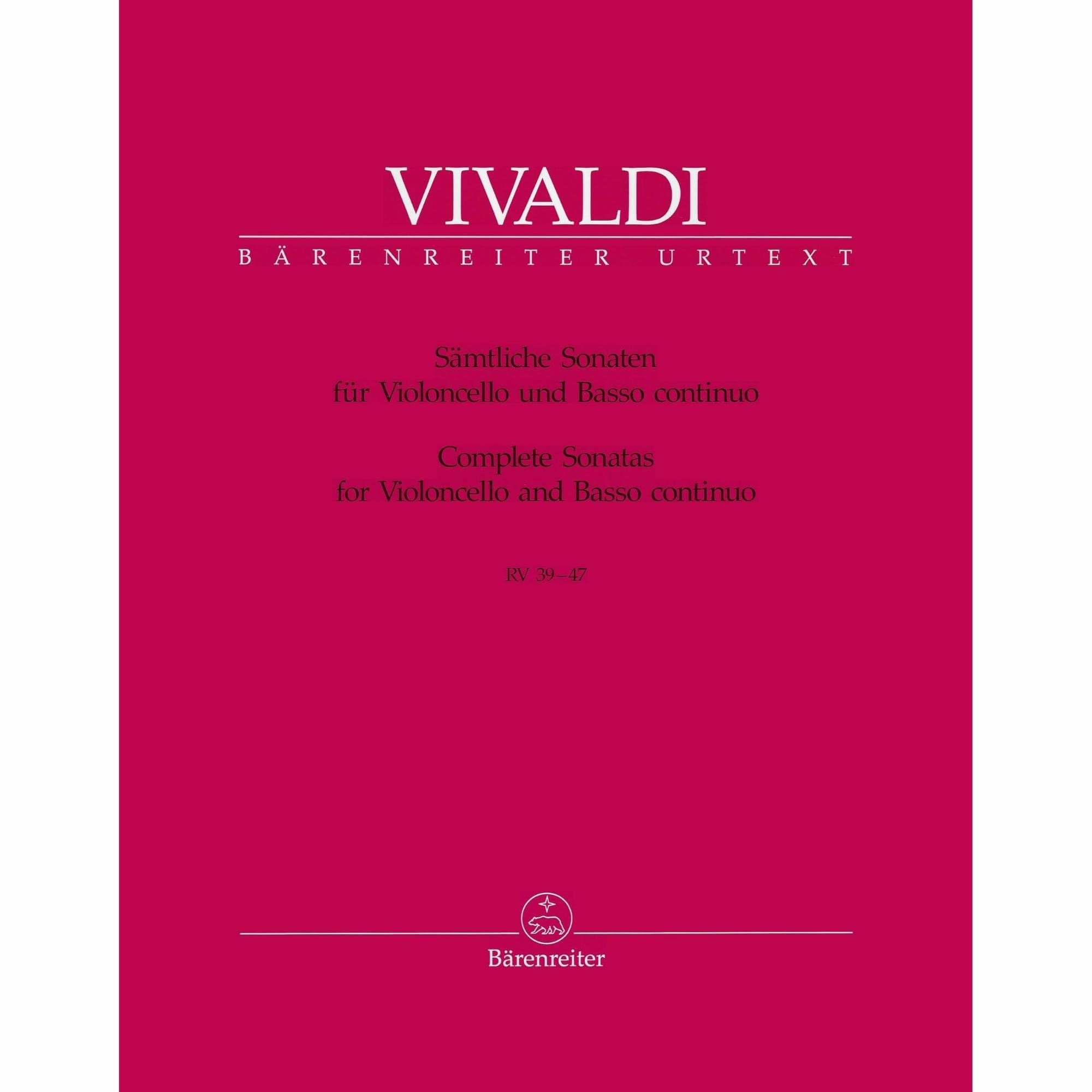Vivaldi: Complete Sonatas for Cello published by Barenreiter