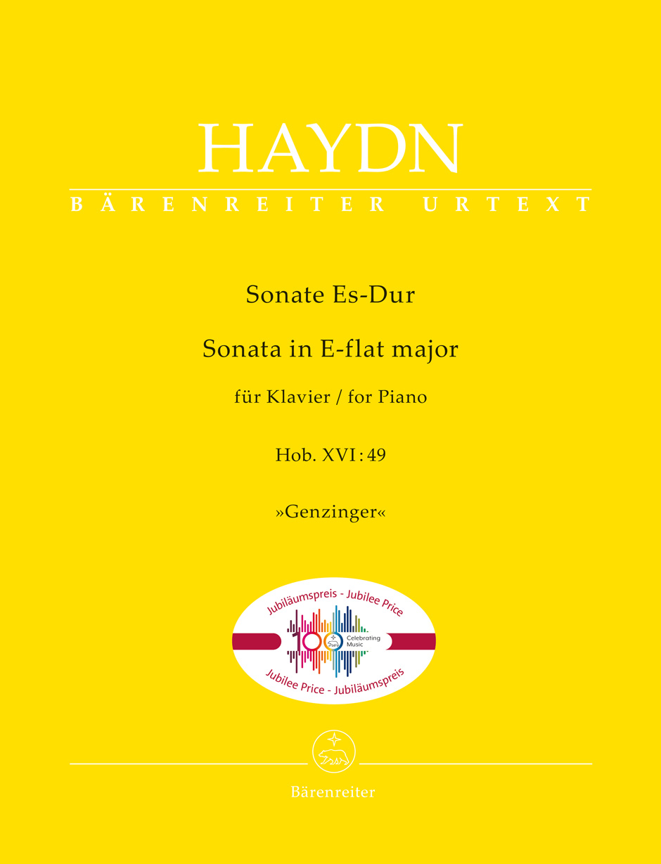 Haydn: Sonata in Eb Major Hob XVI:49 for Piano published by Barenreiter