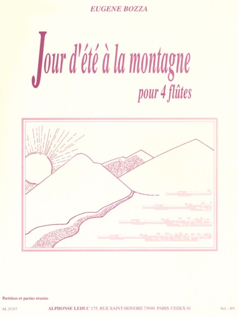 Bozza: Jour d'ete a la Montagne for Four Flutes published by Leduc