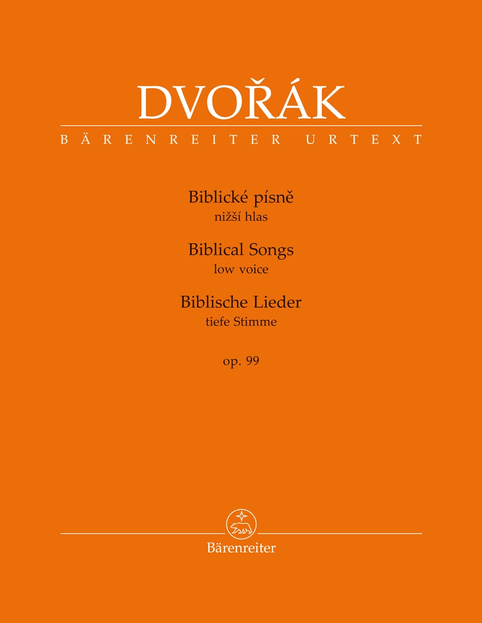 Dvorak: Biblical Songs Opus 99 for Low Voice published Barenreiter