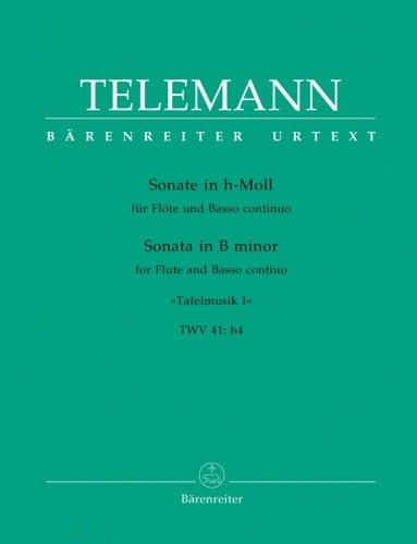 Telemann: Sonata in B minor (Tafelmusik No.1 1733) for Flute published by Barenreiter